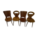 Suite de 4 chaises de Bistrot Baumann Dove Fourmi 1960