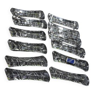12 Fischer Bavaria crystal knife holders