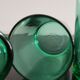Set of 4 emerald green water glasses from Huile Lesieur