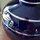 Midnight blue ceramic art deco vase