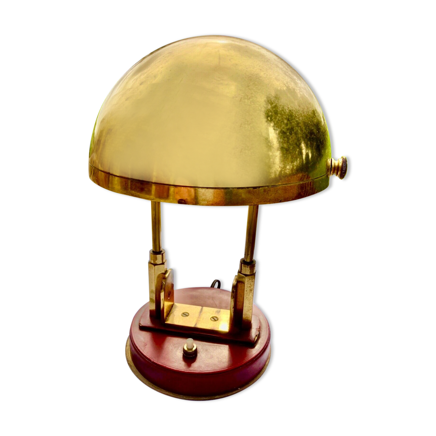 Desk lamp art deco modernist bauhaus gilded metal and bronze or gilded brass