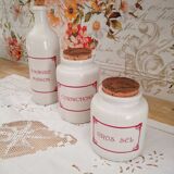 Kitchen sandstone set including a bottle and 2 cork jars