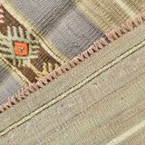 4x8 Soft Pastel Green Vintage Kilim Rug, 139x241Cm SK 33042