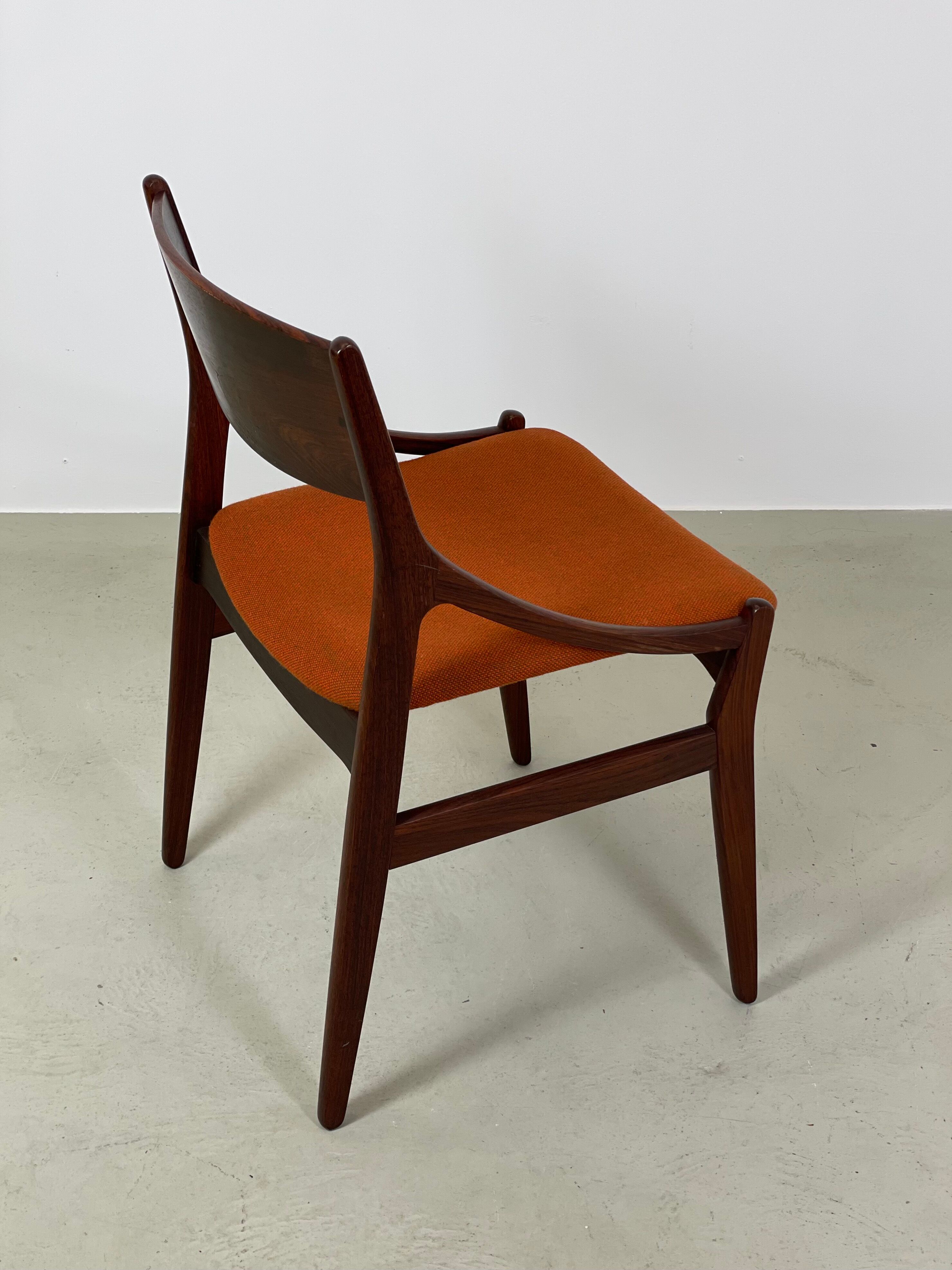 Dining chair in rosewood by Vestervig Eriksen, 1960s