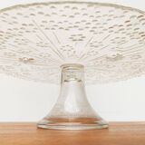 Vintage Scandinavian glass cake stand