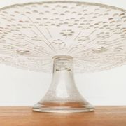 Plateau à gâteau en verre scandinave vintage