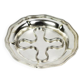 Dessous de bouteille Christofle en métal argenté, contours filets, XIXe