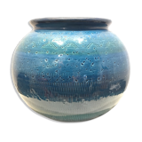 Aldo Londi Blue ceramic vase for Bitossi