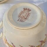 Tasses porcelaine opaque Gien début Xxieme