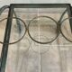 Patinated green-grey wrought iron dessert table