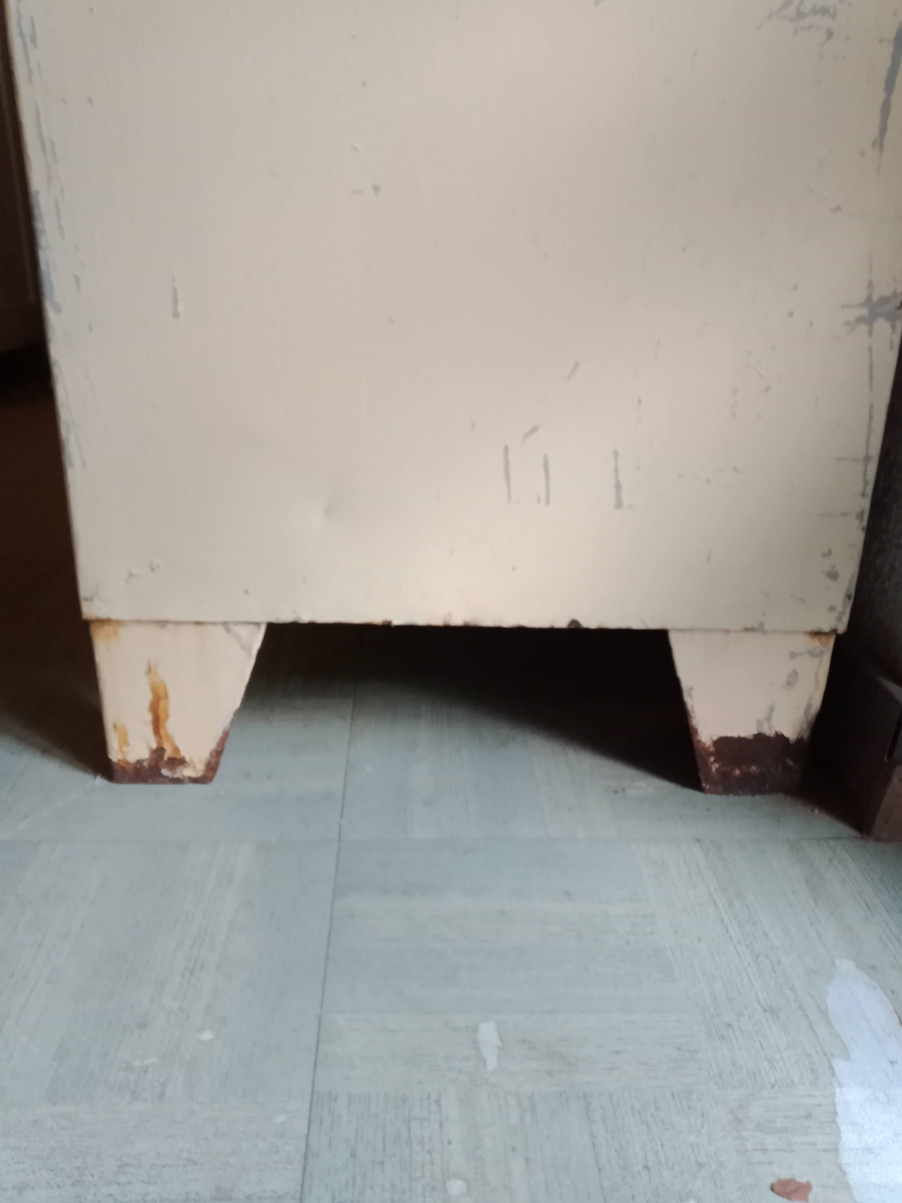 antique metal cabinet two doors