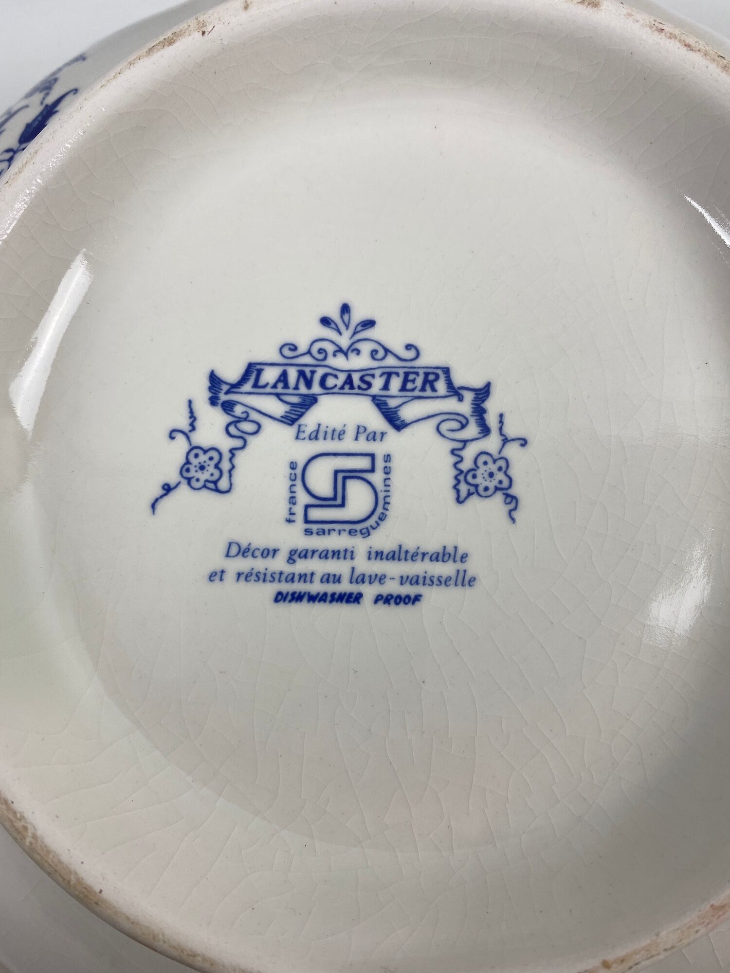 Soupière Lancaster Sarreguemines France