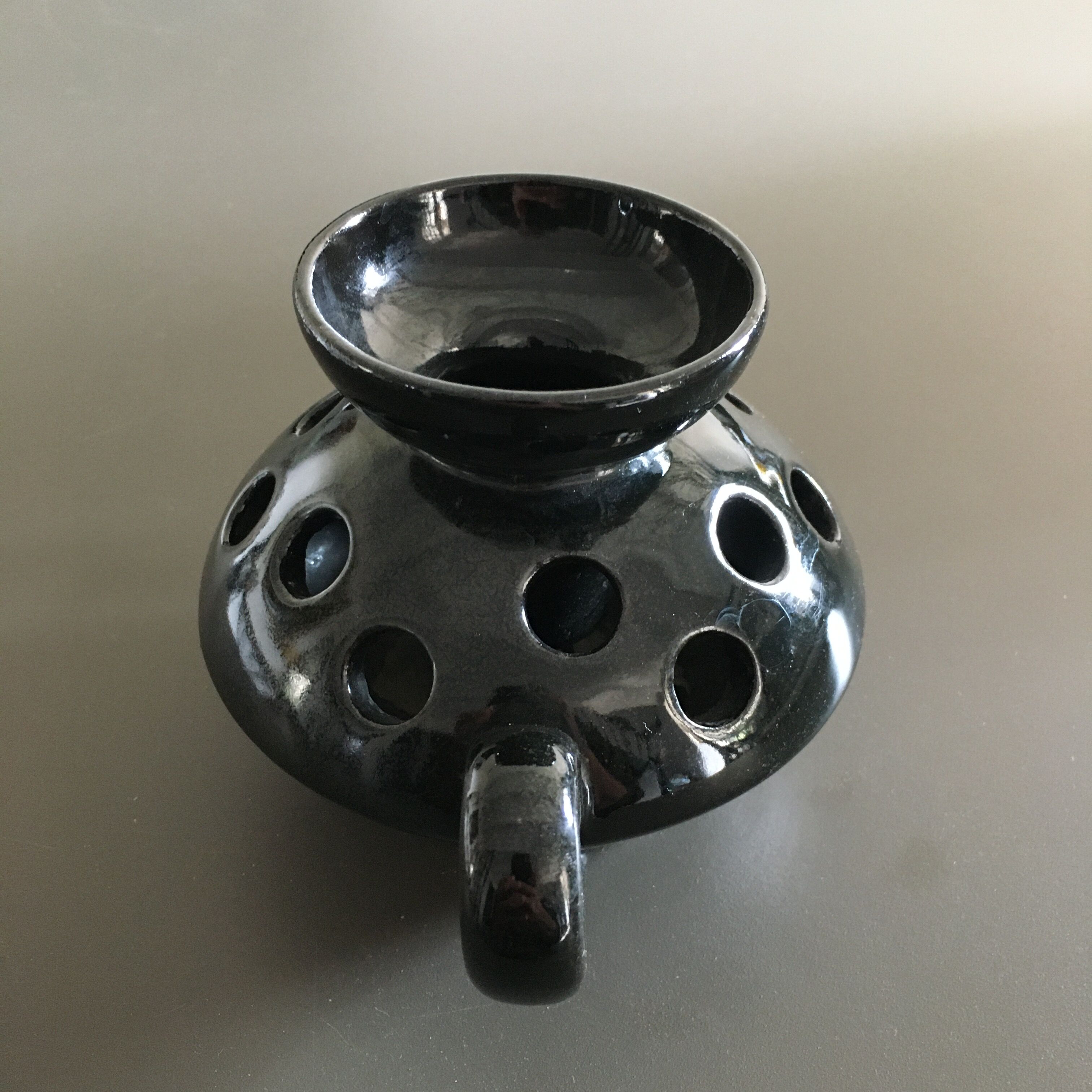 Black flower spike vase