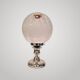 Italian Murano glass lamp, silver metal by Toni Zuccheri for Mazzega.