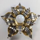 70's Brutalist Brass Wall/Ceiling Light