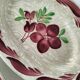 Pair of Gien dishes model Barbizon, hand-painted floral decoration, 1930s-40s.