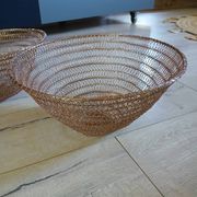 2 metal wire fruit baskets