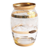 Bohemian glass and gold vase
