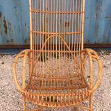 Low seated rattan chair