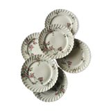 Lot of six flat plates in Haviland porcelain