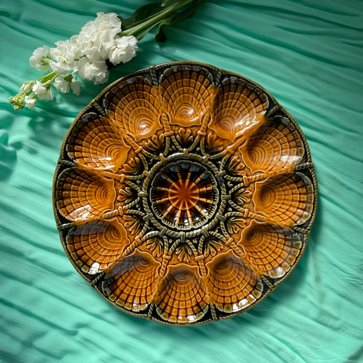 Oyster dish Sarreguemines