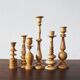 Scandinavian Wooden Candleholders, Set of 6