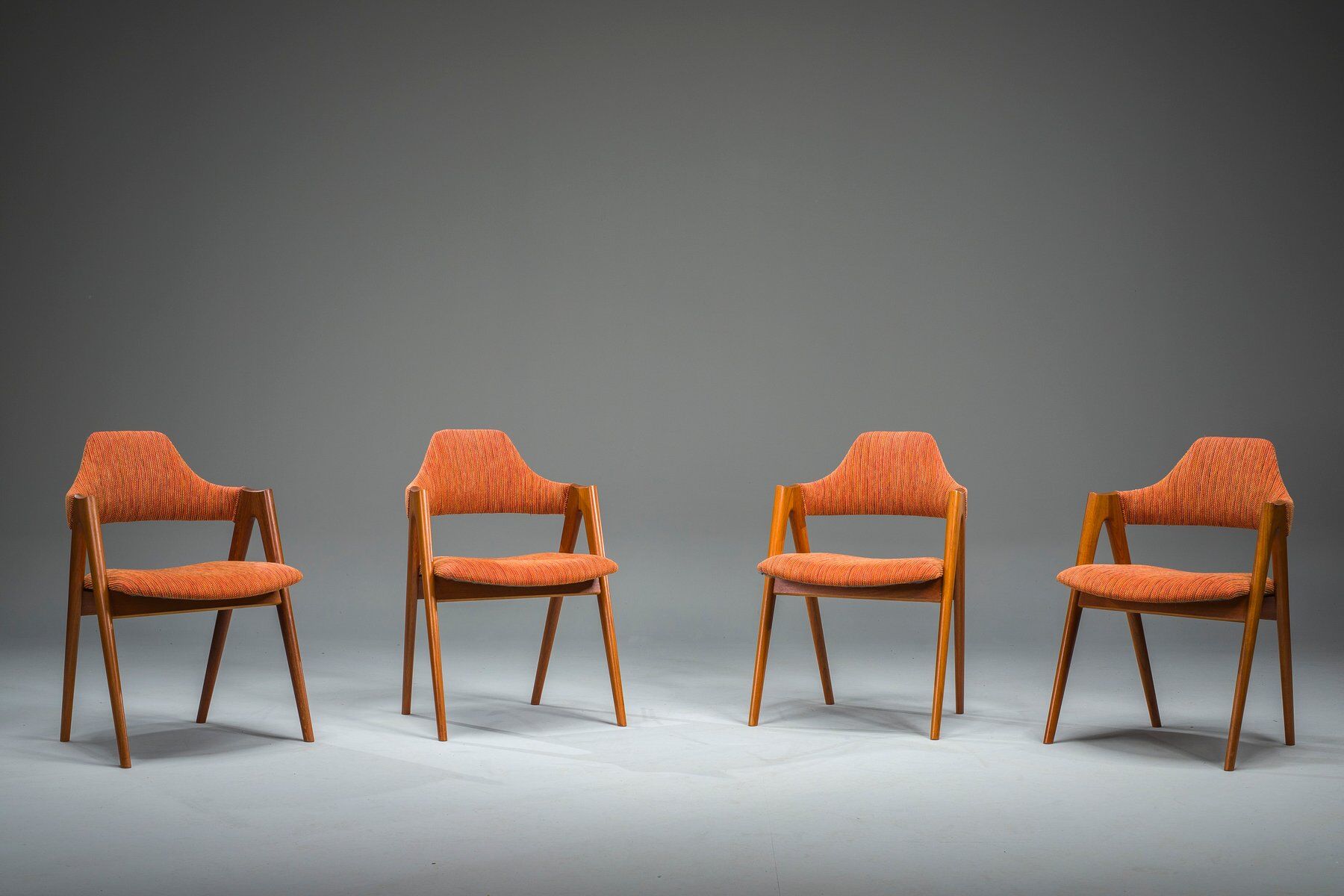 Chaises de salle à manger vintage danoises Compass par Kai Kristiansen, années 1960, lot de 4