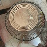 Silver metal fruit basket