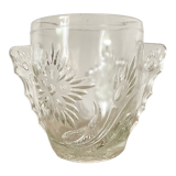 Art Deco chiseled glass ice bucket