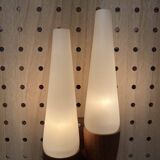 Double opaline applique 1950 "scandinavian design".