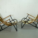 Pair of armchairs Safary chair 1950