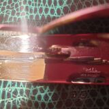 Set of 11 Art Deco knife holders signed Yorel in Piery case