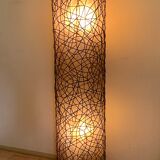 Sixties Rattan and Fiberglass Italian Floor lamp
