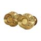Pair of Brass Vases, Geometric Design, 15 cm