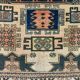 Old Turkish Kazak Rug Oriental 240x165 cm vintage carpet, Tribal Handwoven