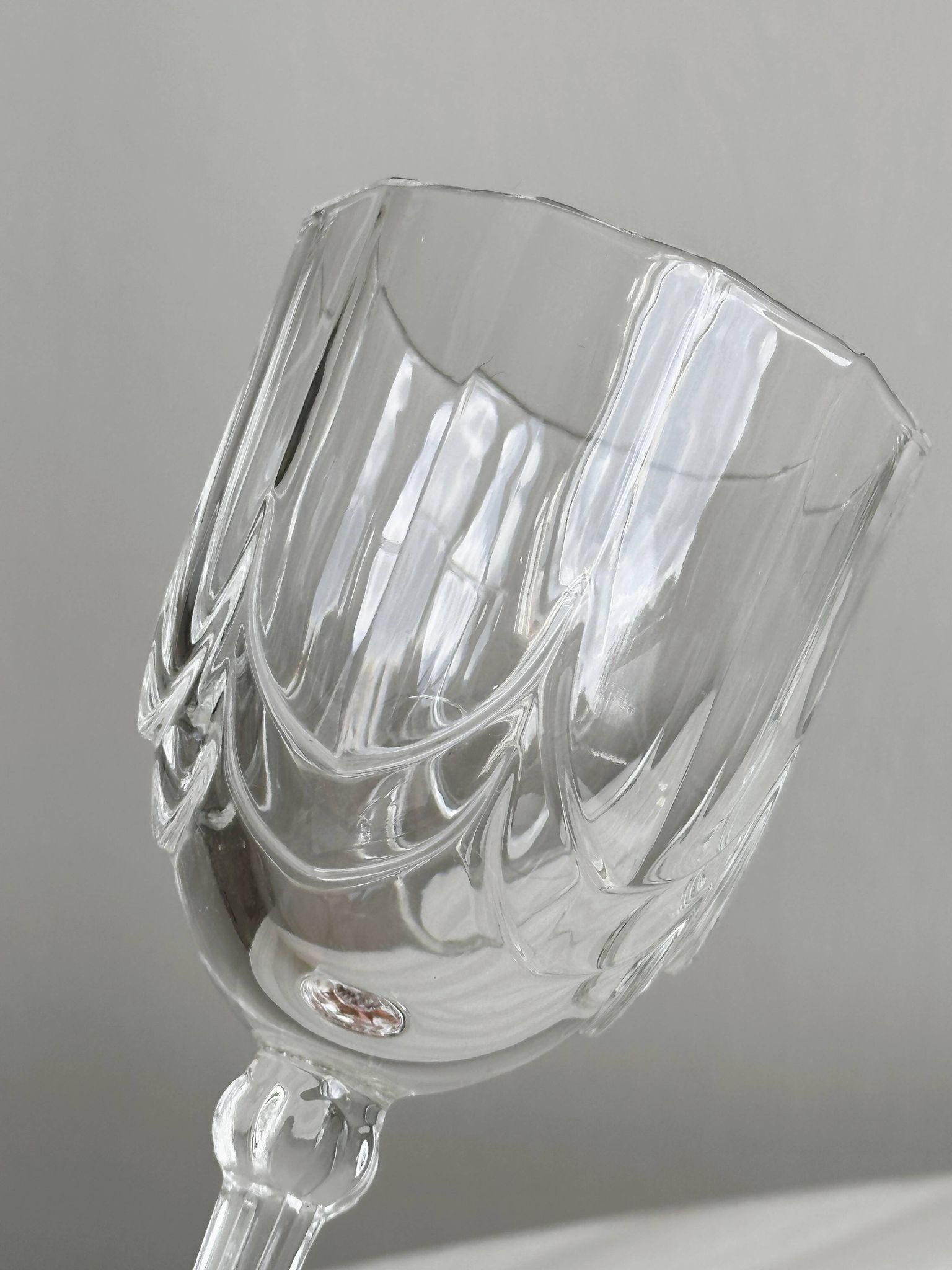 5 Vintage Cut Thick Glass Shot Glasses