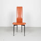 Fasem dinner chairs S44 in cognac red leather, 1990's