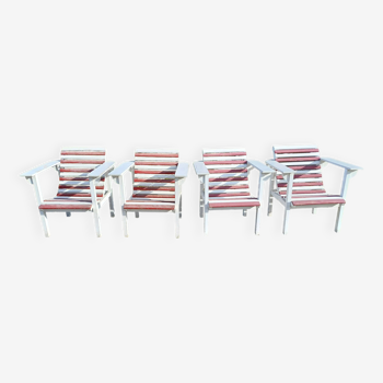 4 Wooden Garden Armchairs “Maison du Monde”