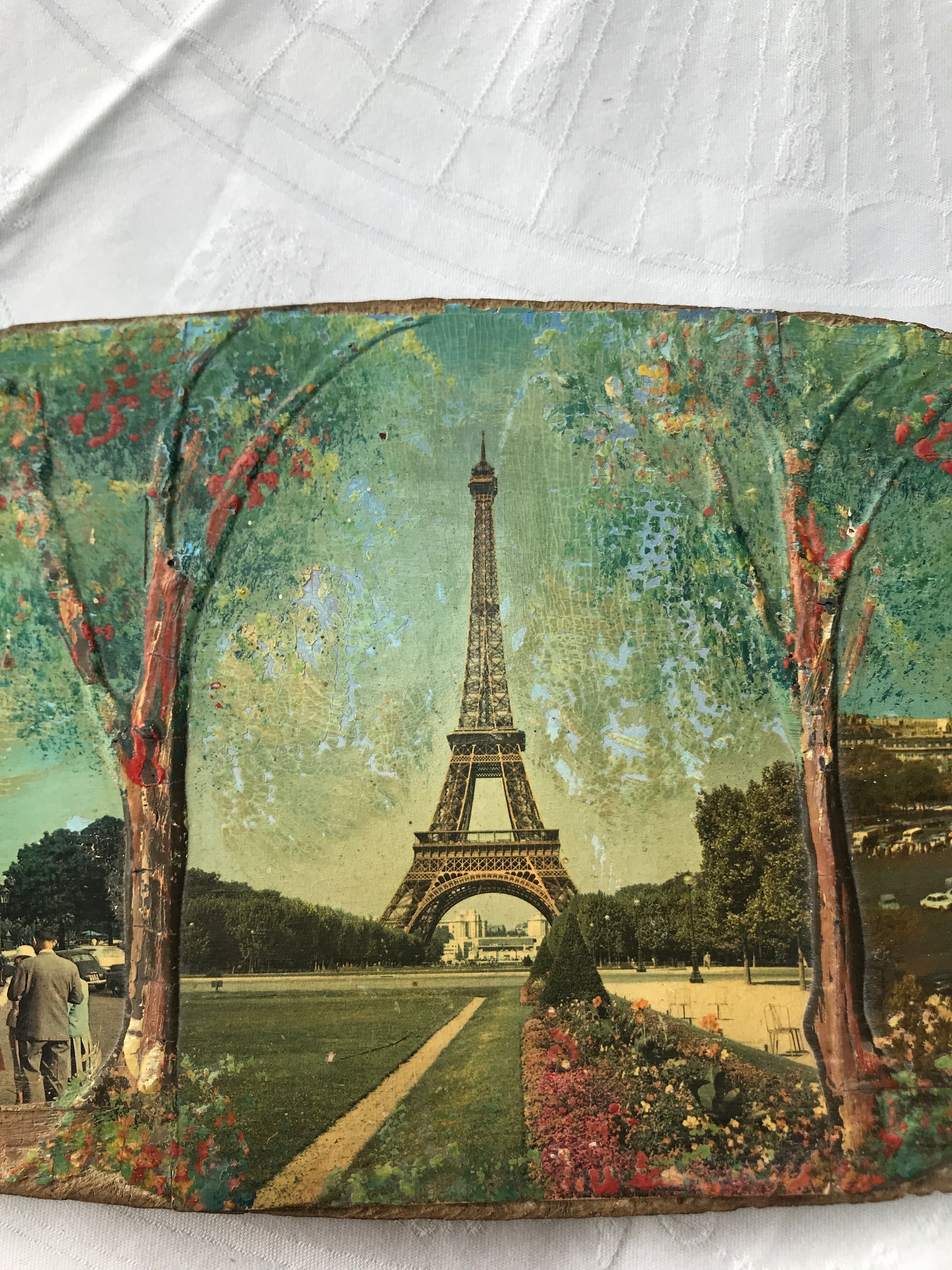 Memories paris vintage wood plank paint