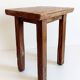 Spanish Baroque Oak Side Table or Stool, Wabi-Sabi Style, 18th C.