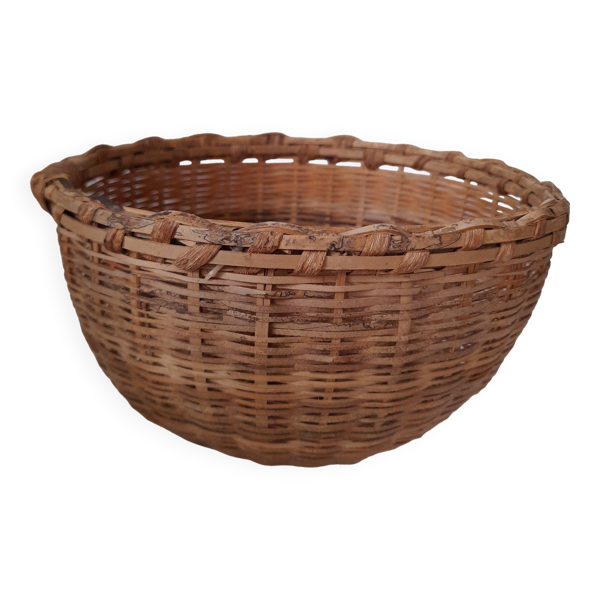 Corbeille vintage en rotin