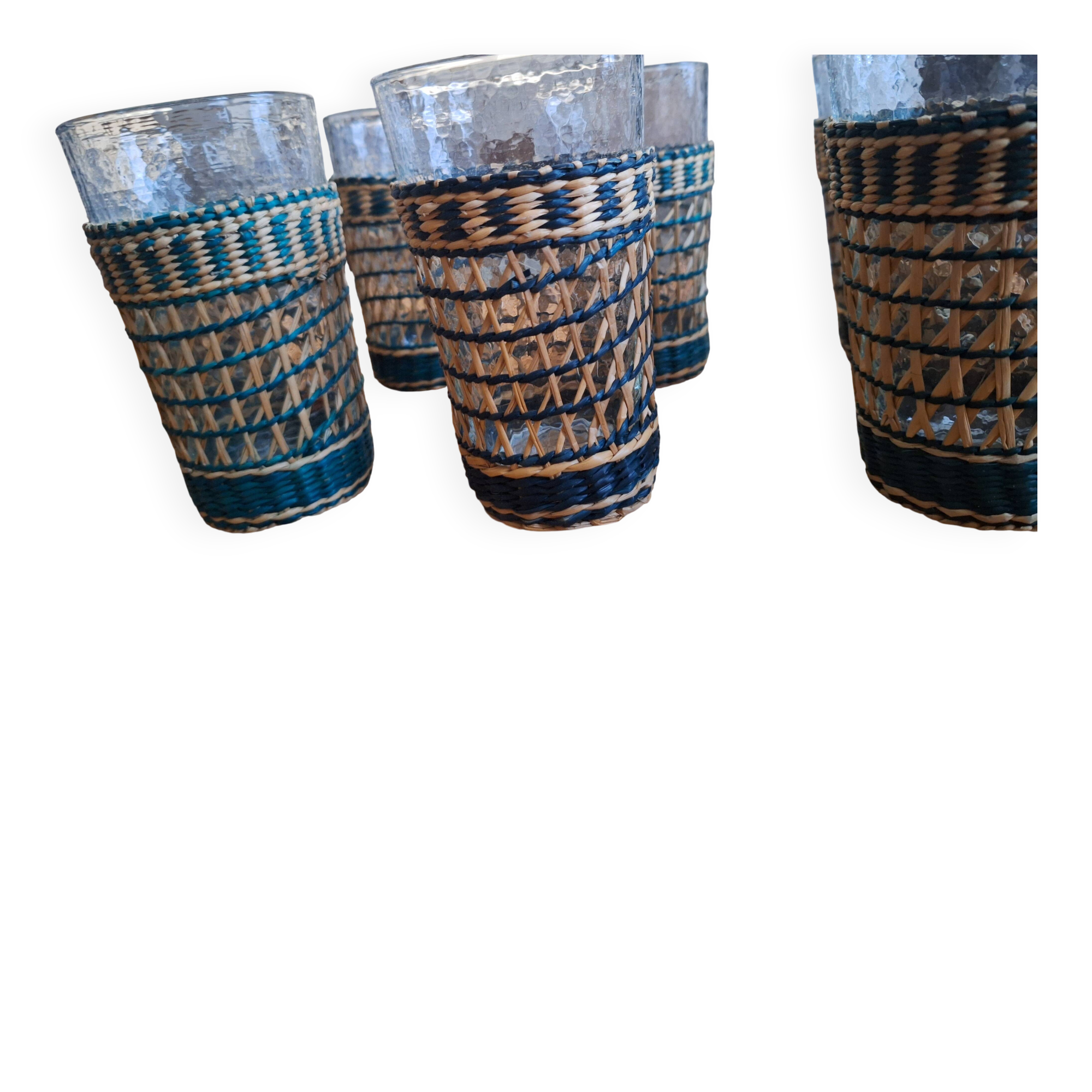 Set of vintage bohemian glasses