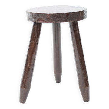 Vintage stool, wooden stool, tripod stool, brutalist, plant stand.