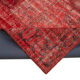 Hand-knotted oriental overdyed 177 cm x 248 cm red patchwork rug