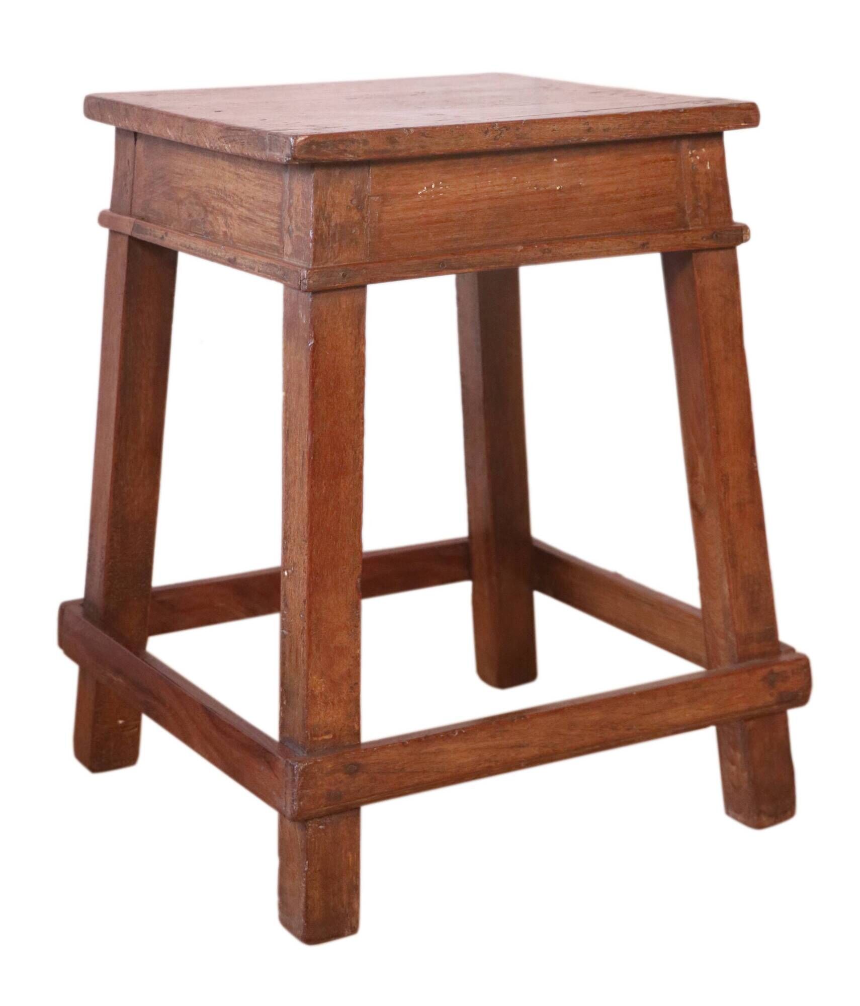Old Burmese teak workshop stool