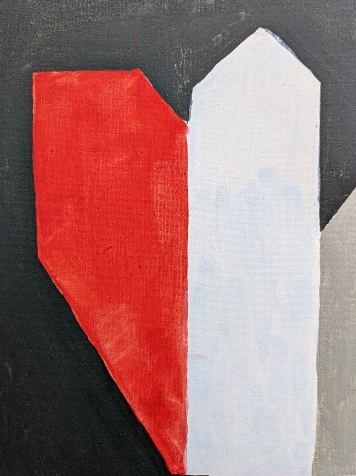 Mid-Century Modern "Dimension" Swedish Vintage Abstract Oil Painting, Framed