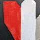 Mid-Century Modern "Dimension" Swedish Vintage Abstract Oil Painting, Framed