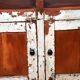 Old Burmese teak craft furniture with original blue patina