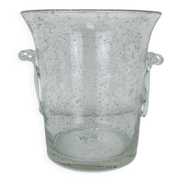 Vintage Biot bubble glass ice bucket