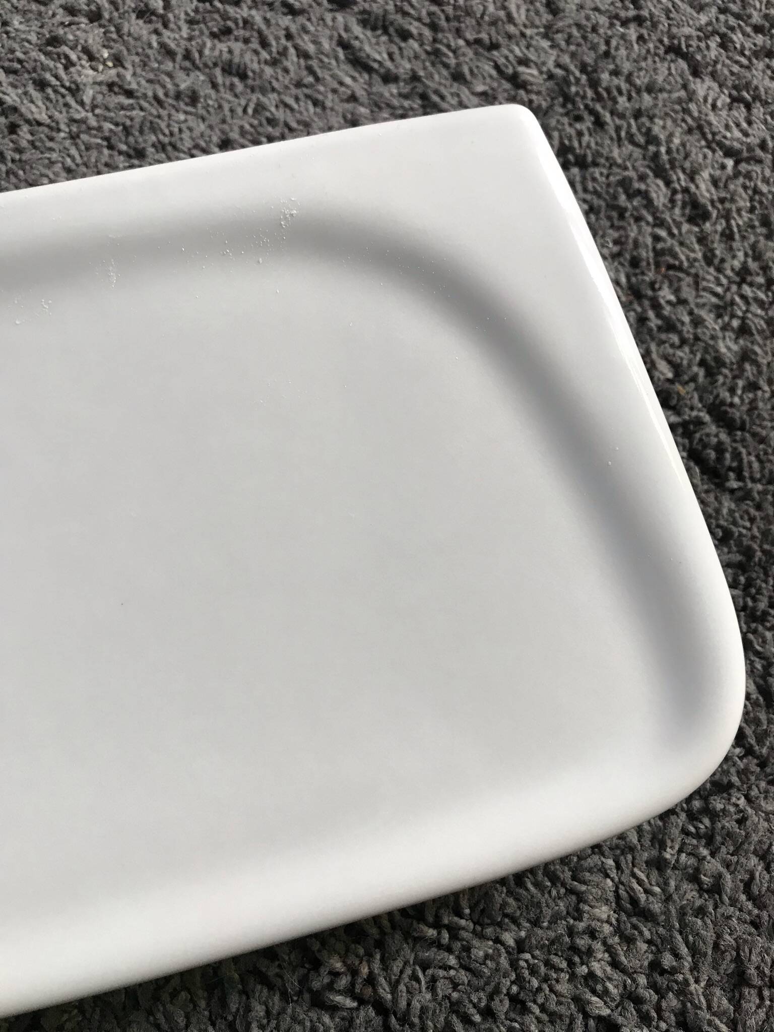 Vintage white porcelain ceramic bathroom wall shelf from the 1950s